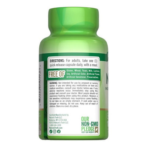 Nature's Truth, Flush Free Niacin Quick Release Capsules, 500 Mg, 100 Caps