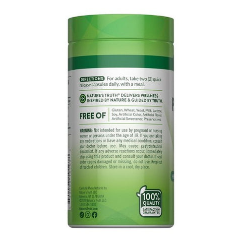 Nature's Truth, Saw Palmetto Quick Release Capsules, 2400 Mg, 120 Caps