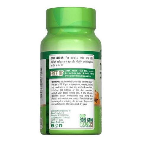 Nature's Truth, Turmeric Curcumin Complex Plus Black Pepper Extract Capsules, 500 Mg, 60 Caps
