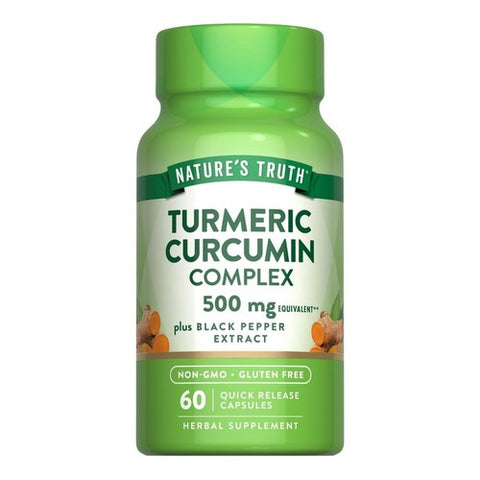 Nature's Truth, Turmeric Curcumin Complex Plus Black Pepper Extract Capsules, 500 Mg, 60 Caps