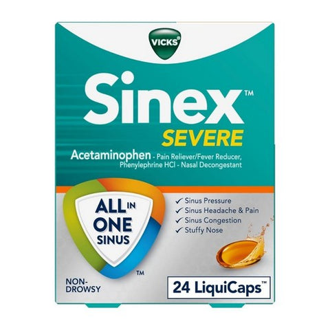 Vicks, Sinex Daytime Congestion - Pressure & Pain Liquicaps, 24 Caps