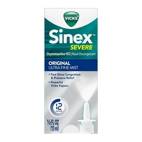 Sinex, Vicks Sinex Severe Nasal Decongestant Original, 0.5 Oz