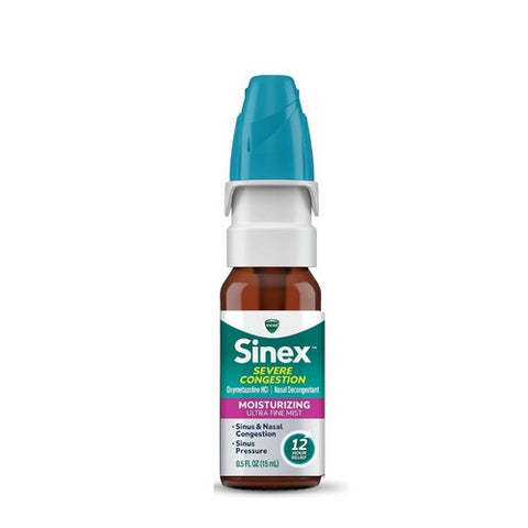 Sinex, Vicks Sinex Severe Nasal Decongestant Moisturizing Spray, 0.5 Oz