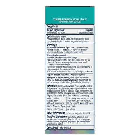 Sinex, Vicks Sinex Severe Nasal Decongestant Moisturizing Spray, 0.5 Oz