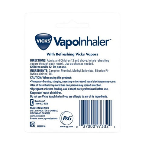 Align, Vicks Vapoinhaler Menthol Scent, 1 Each
