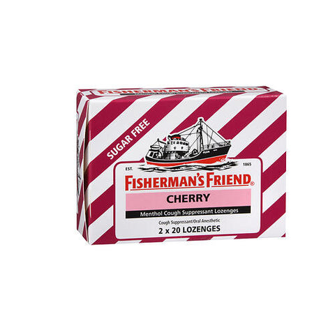 Fisherman's Friend, Menthol Cough Suppressant Lozenges Sugar Free Cherry, 40 Each
