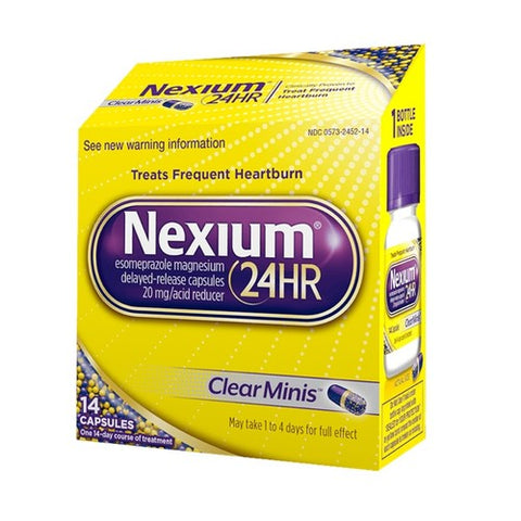 Nexium 24HR, Capsules Clear Minis, 14 Caps