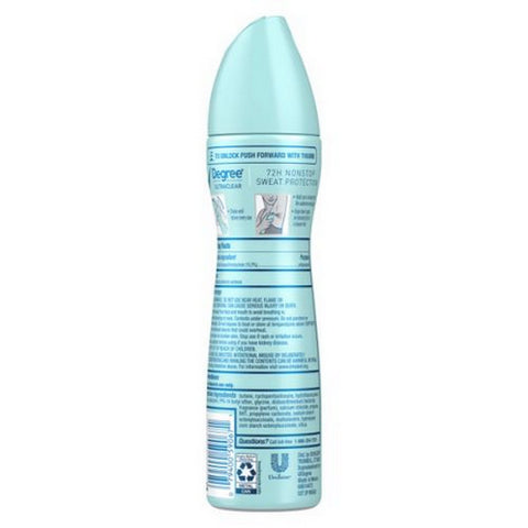 Axe, Degree MotionSense Dry Spray Antiperspirant UltraClear Black + White Pure Clean, 3.8 Oz