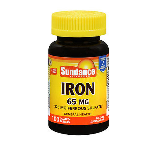 Sundance, Vitamins Iron Tablets, 65 mg, 100 Tabs