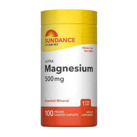 Sundance, Ultra Magnesium Coated Caplets, 500 mg, 100 Tabs