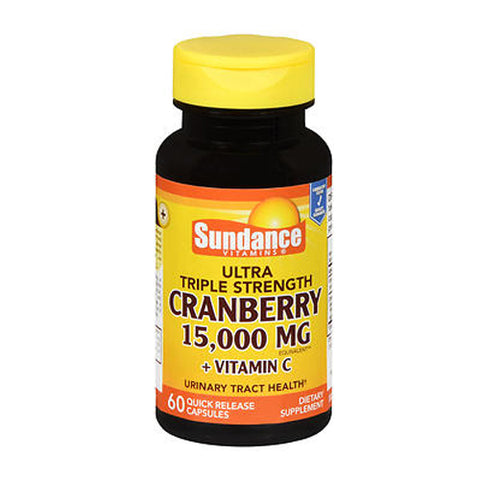 Sundance, Ultra Triple Strength Cranberry + Vitamin C Capsules, 60 Caps