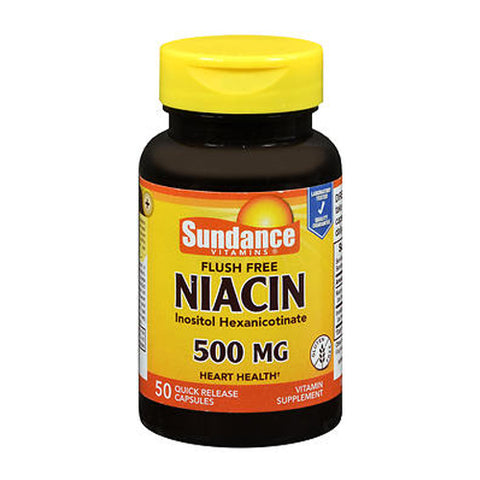 Sundance, Flush Free Niacin Capsules, 500 mg, 50 Caps