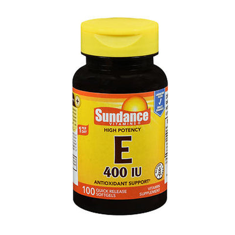 Sundance, Vitamins High Potency E Softgels, 400 IU, 100 Tabs