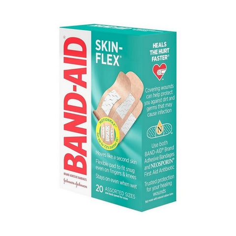 Band-Aid, Skin Flex Adhesive Bandage, 20 Each