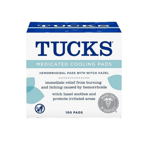 Tucks, Medicated Cooling Hemorrhoidal Pads, 100 Count
