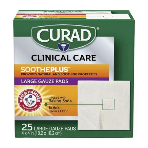 Curad, Sootheplus Large Gauze Pads, 25 Each
