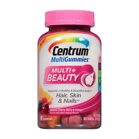 Centrum, Multigummies Multi+ Beauty Natural Cherry Berry And Orange, 90 Each