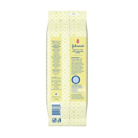 Aveeno, Johnson'S Head-To-Toe Baby Cleansing Cloths, 15 Each