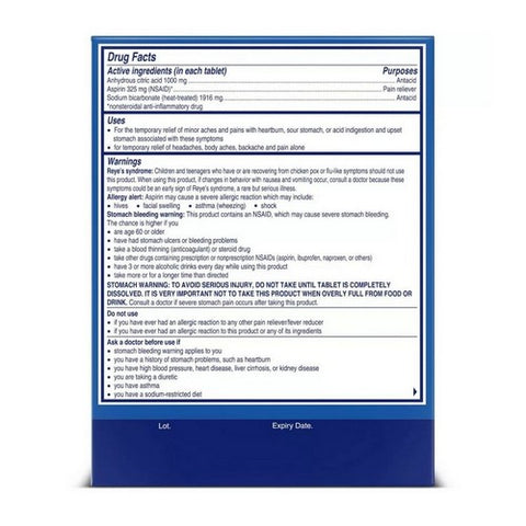 Alka-Seltzer, Fever Reducer Original Effervescent, 36 Tablets