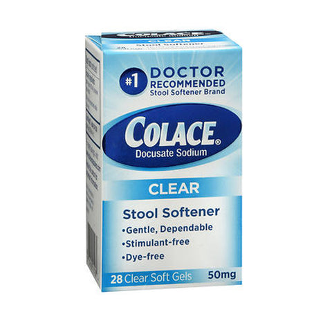 Colace, Clear Stool Softener Soft Gels, 28 Caps