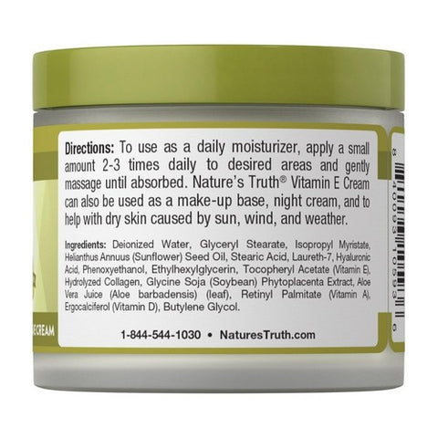 Nature's Truth, Professional E-Cream Complex Moisturizing Skin Care Cream, 4 Oz