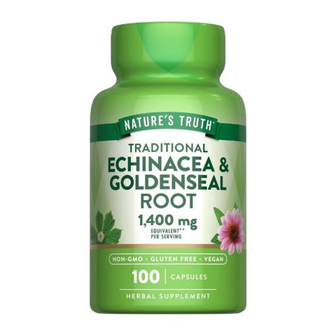 Nature's Truth, Natural Whole Herb Echinacea & Goldenseal Root, 100 Caps