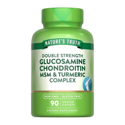 Nature's Truth, Double Strength Glucosamine Chondroitin MSM Complex Coated Caplets, 90 Tabs