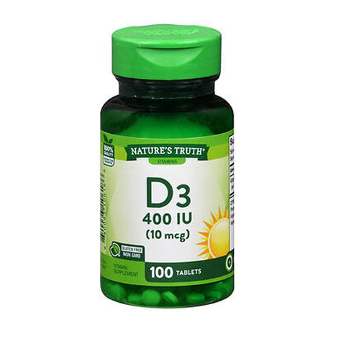 Nature's Truth, High Potency D3 Vitamin Tablets, 400 IU, 100 Tabs