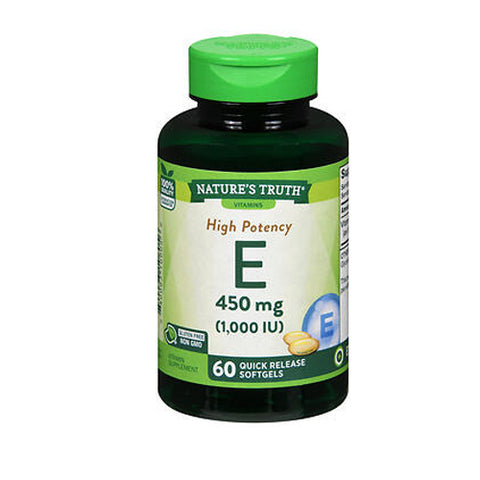 Nature's Truth, High Potency E Softgels, 1000 IU, 60 Caps