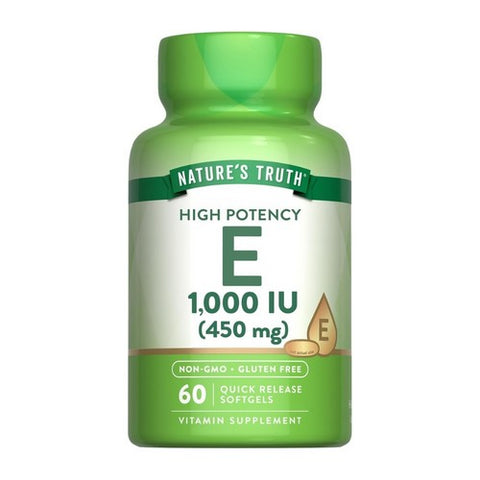 Nature's Truth, High Potency E Softgels, 1000 IU, 60 Caps