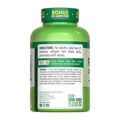 Nature's Truth, Vitamins Odorless Fish Oil Softgels Lemon Flavor, 2000 Mg, 110 Caps