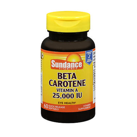 Sundance, Beta Carotene Vitamin A Softgels, 25,000 IU, 60 Caps