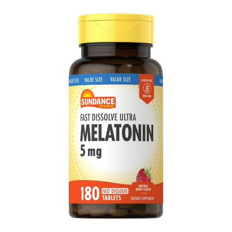 Sundance, Ultra Melatonin Fast Dissolve Tablets, 5 mg, 180 Tabs