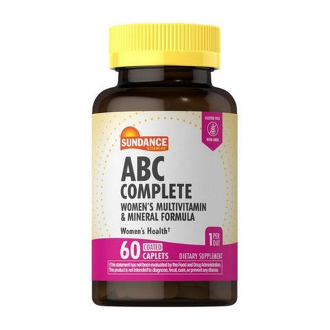 Sundance, ABC Complete Women'S Multivitamin & Mineral Formula Coated Caplets, 60 Tabs