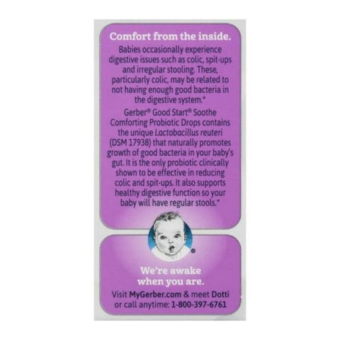 Nestle Usa, Gerber Soothe Probiotic Colic Drops Supplement, 0.34 Oz
