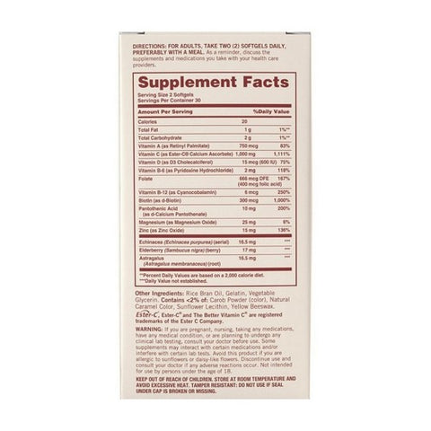 Sundown Naturals, Sundown Naturals Multi + Daily Immune Support Softgels, 60 Caps
