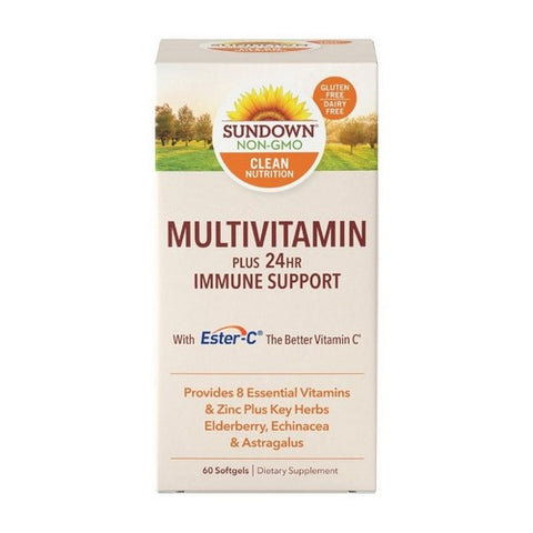 Sundown Naturals, Sundown Naturals Multi + Daily Immune Support Softgels, 60 Caps