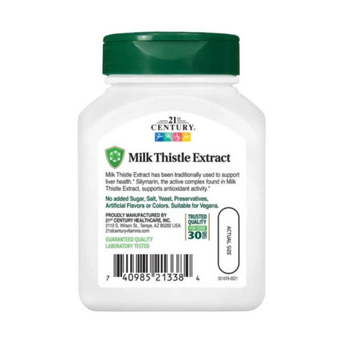 21st Century, Standardized Milk Thistle Extract Vegetarian, 60 Tabs