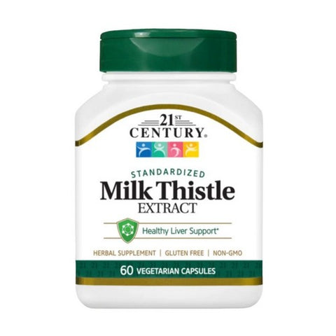 21st Century, Standardized Milk Thistle Extract Vegetarian, 60 Tabs