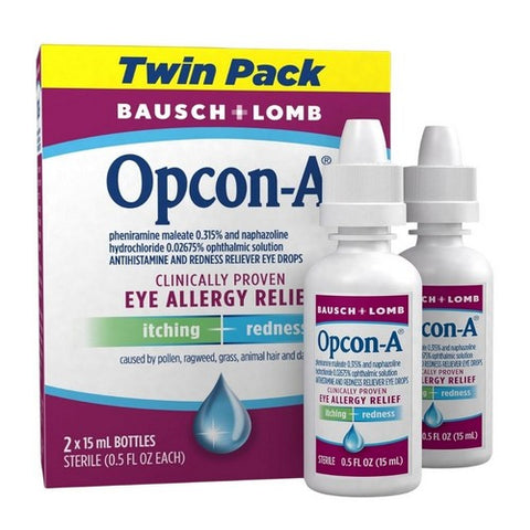 Bausch + Lomb, Opcon-A Eye Allergy Relief Drops, 1 Oz