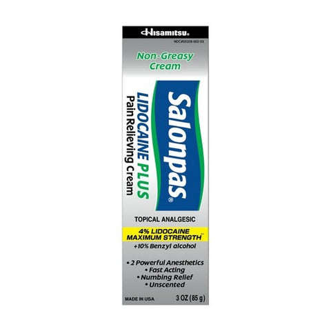 Salonpas, Lidocaine Plus Pain Relieving Cream, 3 Oz