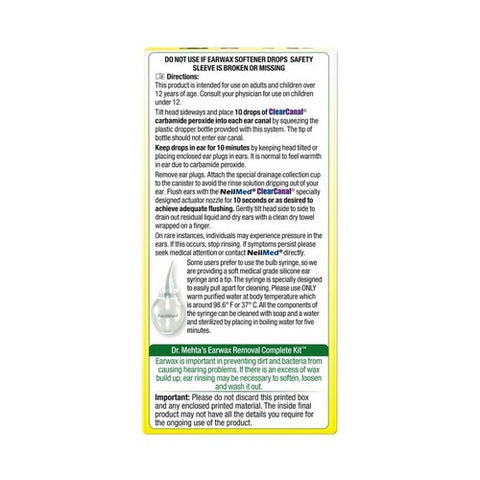 Neilmed, ClearCanal Earwax Removal Kit, 75 ml