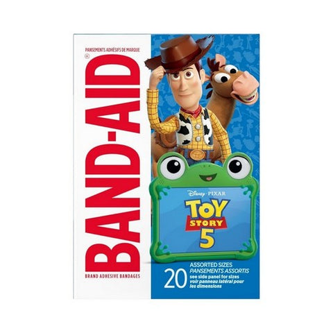 Band-Aid, Adhesive Bandages Assorted Sizes Toy Story 4, 20 Each