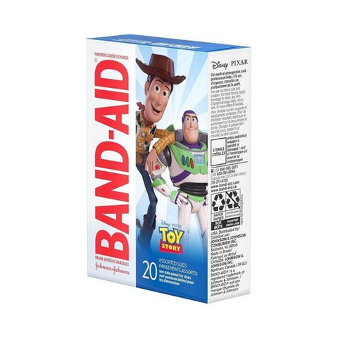 Band-Aid, Adhesive Bandages Assorted Sizes Toy Story 4, 20 Each