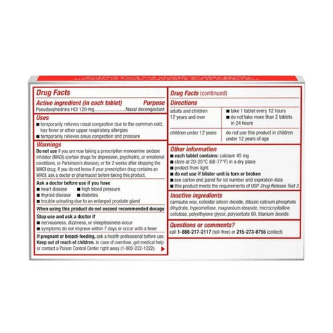 Sudafed Pe, Sudafed 12 Hour Sinus Pressure + Congestion Coated Caplets, 20 Tabs