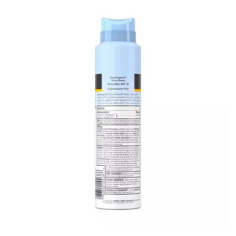 Neutrogena, Ultra Sheer Body Mist Sunscreen Spf 30, 5 Oz