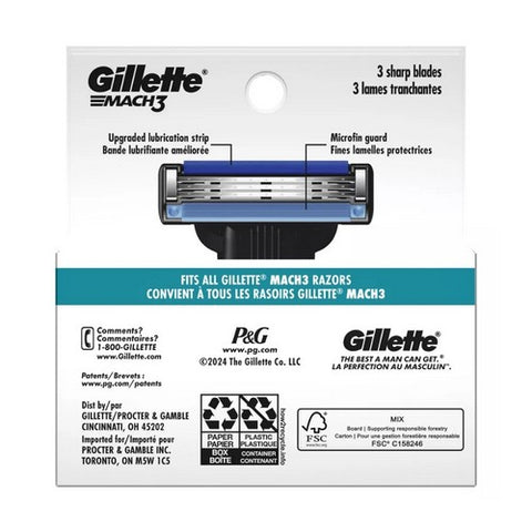 Gillette, Mens Razor Blade Refills, 4 Each