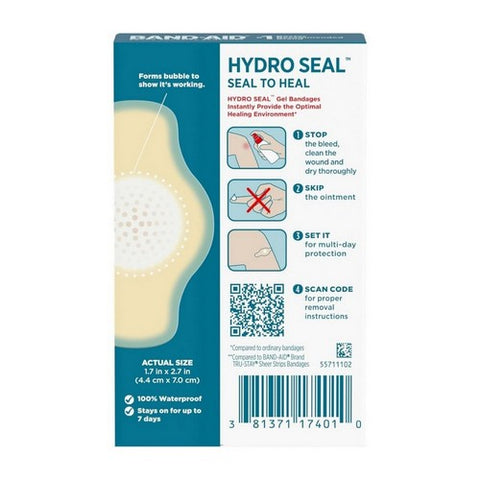 Band-Aid, Hydro Seal Hydrocolloid Gel Bandages Large, 6 Each