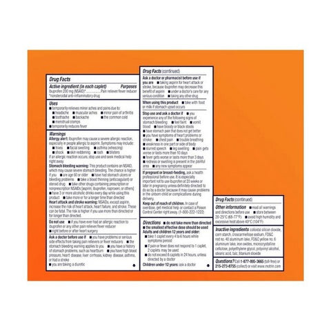 Motrin, Ib Coated Caplets, 50 Coated Caplets