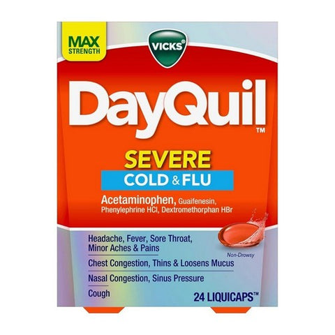 DayQuil, Severe Cold & Flu Liquicaps, 24 Caps
